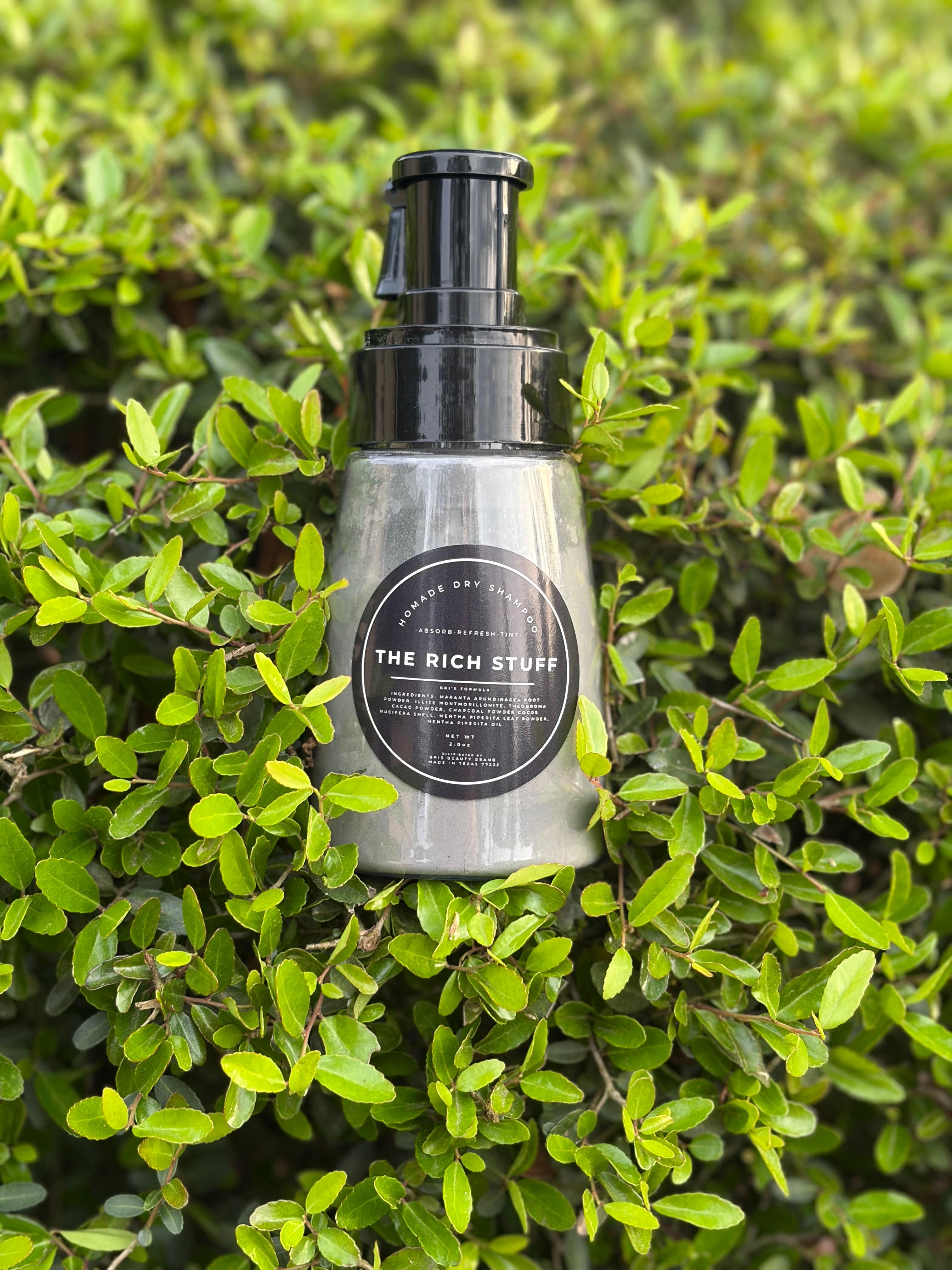 THE RICH STUFF dry shampoo poofer bottle